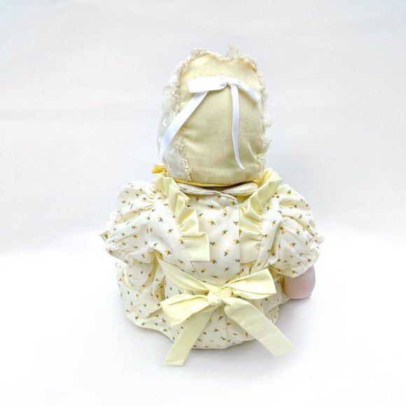 Vintage 1991 Cindy Marschner 20" Reproduction 'Angel Love' Porcelain Doll & Bear - Picture 4 of 14